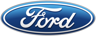 Ford logo with white script text on a blue oval background.