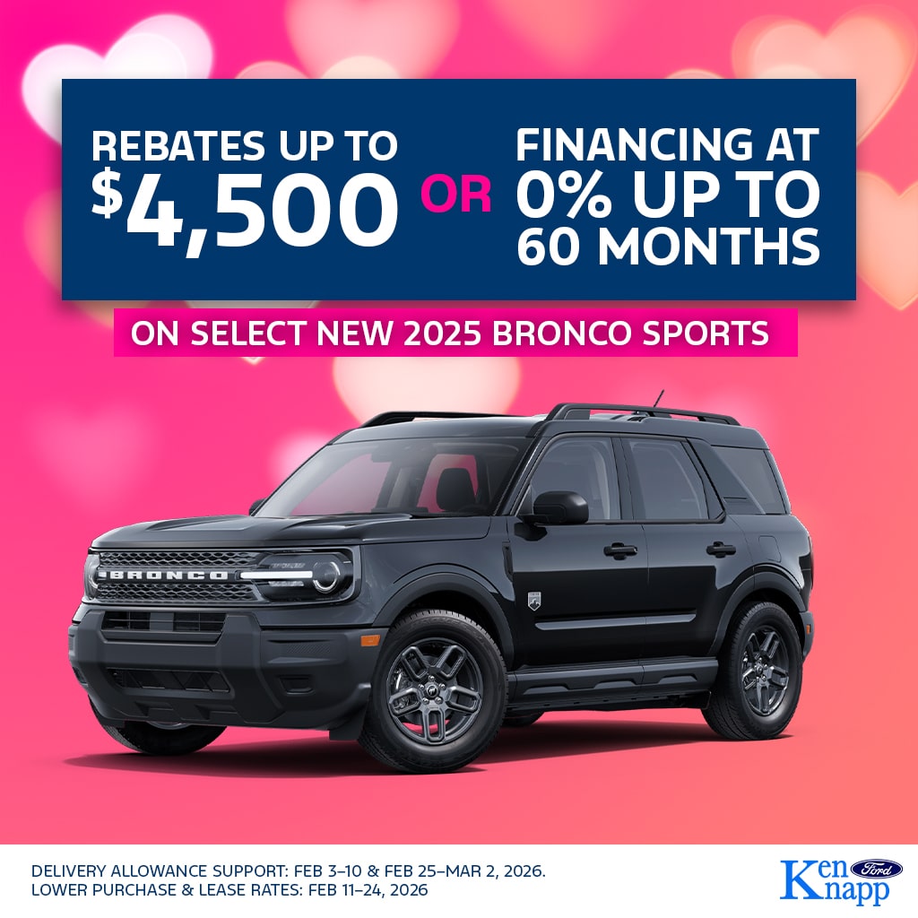 2025 Ford Bronco Sport Special – Up to $4,500 in Rebates or 0% Financing for 60 Months